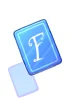 Blue F Card