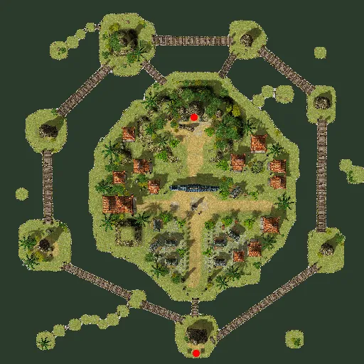 Minimap of Gonryun, the Hermit Land