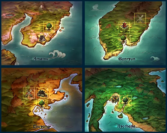 Eastern lands world map